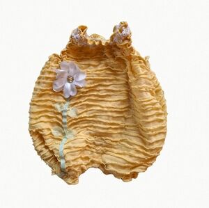 Vintage Yellow Ruffle Onesie